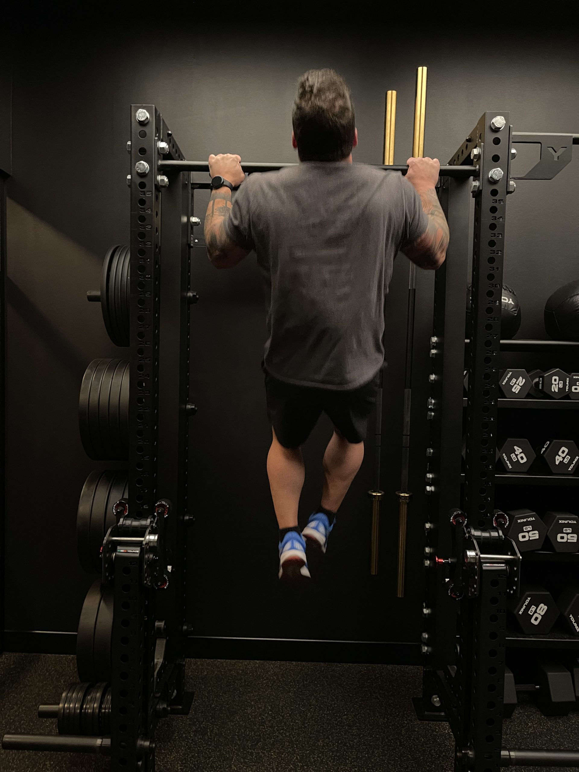 Pull-up strength training at FlexWerk Fitness in Carmel