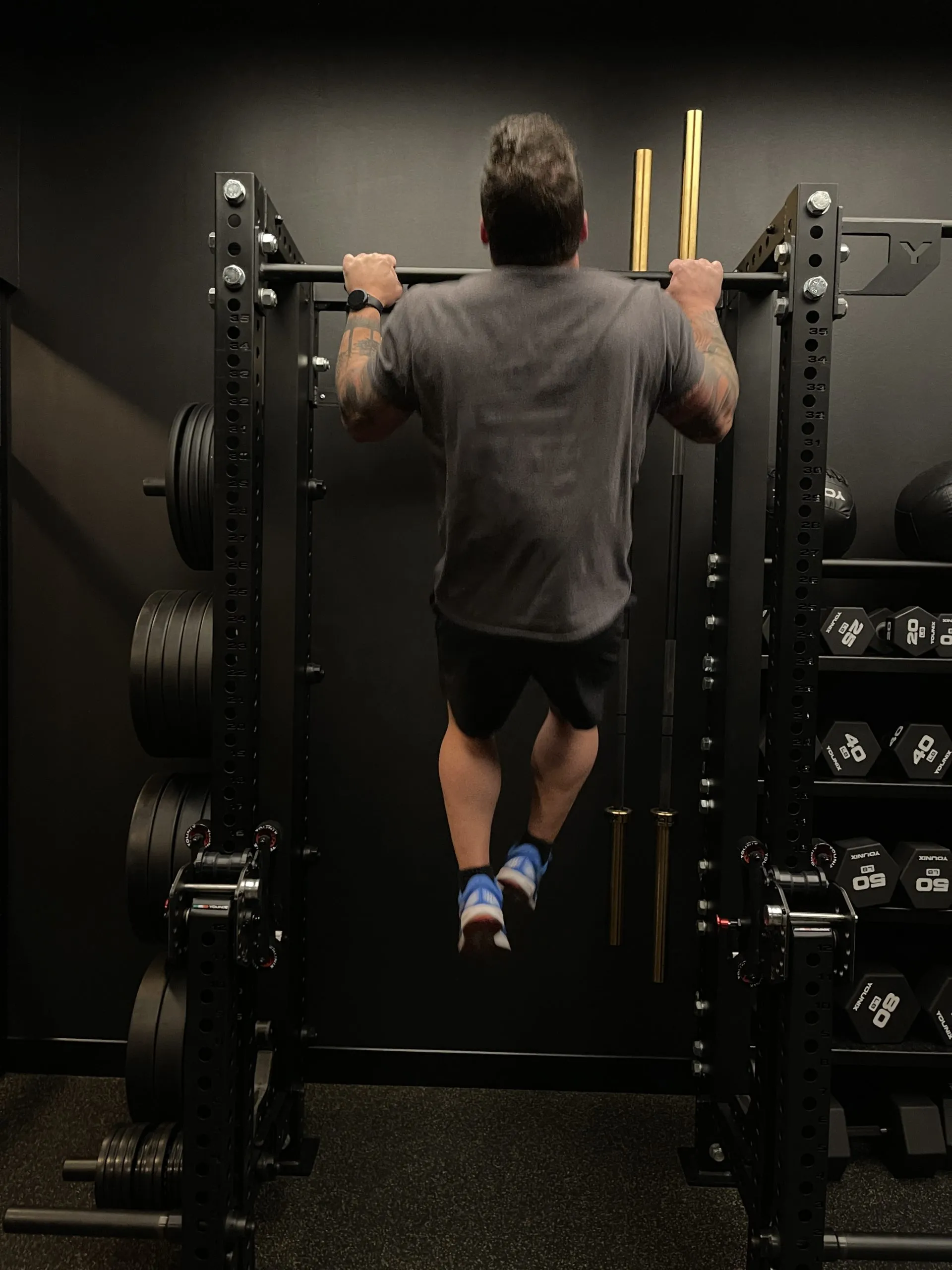 Pull-up strength training at FlexWerk Fitness in Carmel
